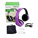 Black/Red/White/Blue/Yellow/Pink More Color Bluetooth Headphones -Wireless- HiFi Stereo- Built in Mic-Phone with Retail Package (Pure Purple)