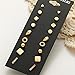 Rinhoo 9 Pairs Hypoallergenic Assorted Bead Charms Multiple Stud Earring Set Women Girls Jewelry (Gold)