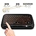 Okela 2.4GHz Backlit Mini Wireless Keyboard and Mouse Combo, Whole Panel Glass Touchpad Rechargeable Remote Control for Android TV Box, Kodi,HTPC, IPTV, PC, PS3,Xbox 360, Raspberry Pi 3