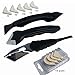 3 pcs Silicone Scraper Caulking Grouting Tool Sealant Finishing Cleaning Kit Set, for Bathroom Kitchen Room Cleaning Tool Kit .(Black) (3 pcs Scraper Set)