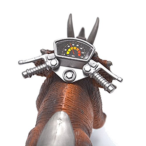 BigNoseDeer dinosaur motorcycle toys - animal friction motorcycles toys dinosaurs Triceratops 7.1" x 4" - Thumbnail 3