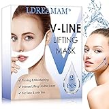 V Line Mask, Chin Up Patch,Double Chin Reducer,Face Lift V Lifting Chin Neck Mask V Zone Tape Firming Moisturizing Mask-Pack of 2 Masks
