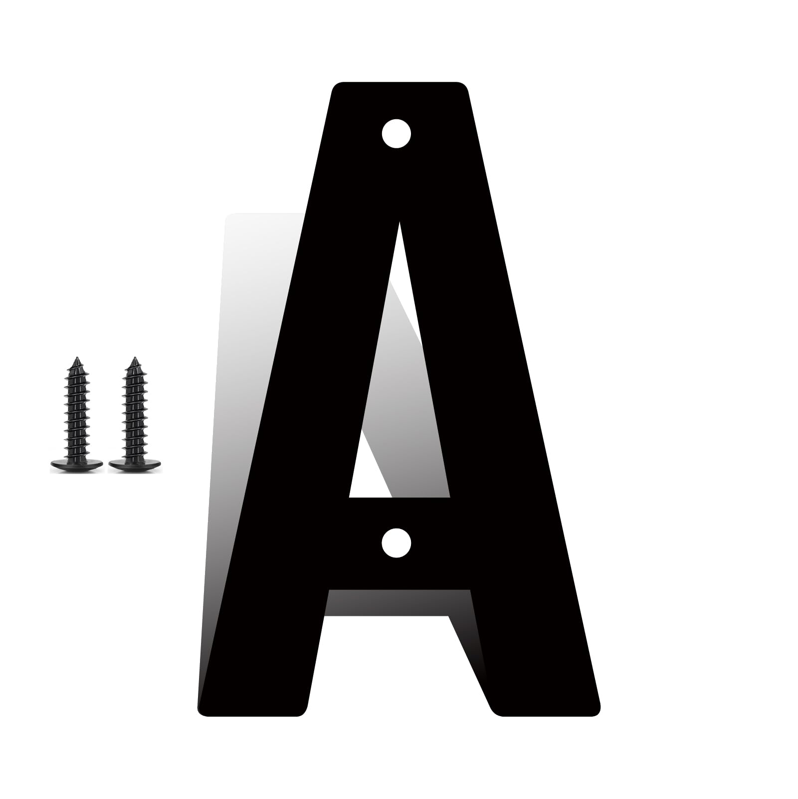 Photo 1 of 10" 12" 16" - 28" Modern Metal House Numbers, Metal Address Numbers and Letters, Black Door Mailbox Number, House Address Letter and Number for Office Home Farm Outside (10 Inch A)