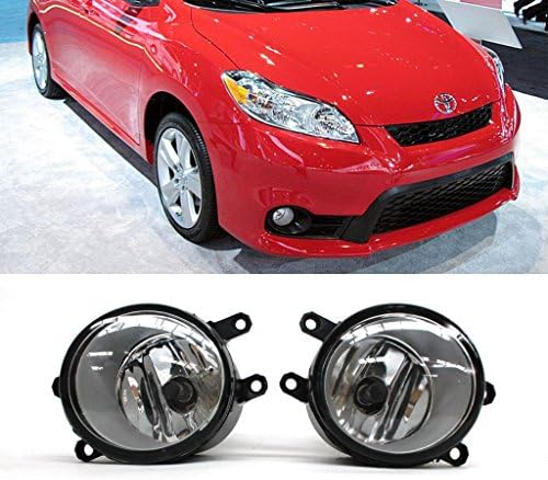 VioletLisa 2pcs JDM Clear Lens Driver+Passenger Fog Lights Kit With H11 Halogen Bulbs + Relay + Switch + Wiring Harness For Toyota Multiple models