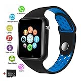 Smart Watches, JACSSO Touch Screen Bluetooth Smartwatch with Camera, Android Smart Watch/Sport Smart Wrist Watch Compatible Android Samsung LG Phones iOS iPhone Men Women (Included 8G Memory Card)