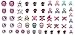 Cute Skulls Set #2 Nail Art Waterslide Decals - Monster High Style - Salon Quality!