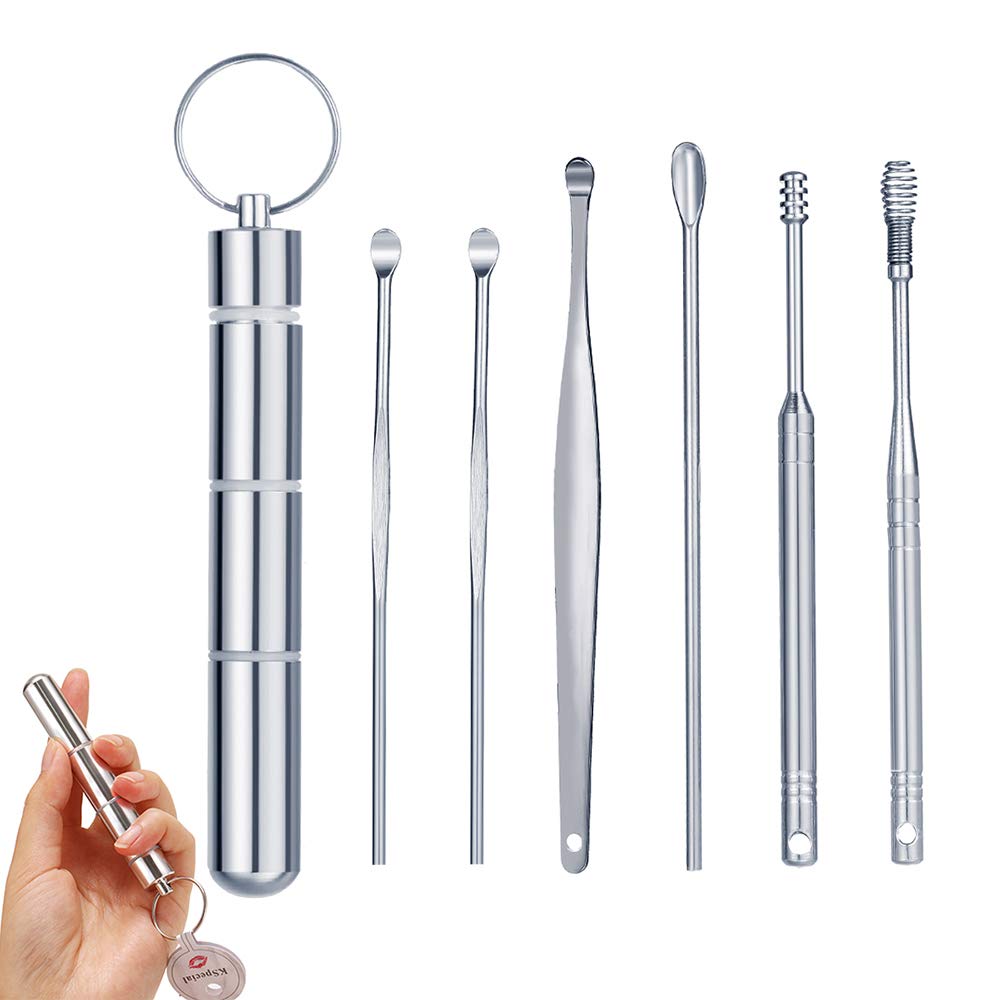 Buy Portable Ear Wax Removal Kit with Metal Case, Ear Cleaner for