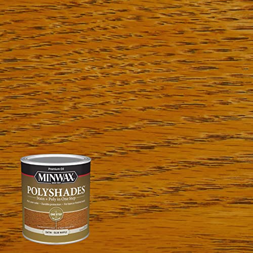 Minwax PolyShades Wood Stain + Polyurethane Finish Quart, Olde Maple