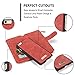 iPhone 6S Plus Magnetic Detachable Case, XRPow Premium Back Cover Slim Leather Folio Wallet Holder Case for Apple iPhone 6 Plus/6s Plus 5.5inch RED