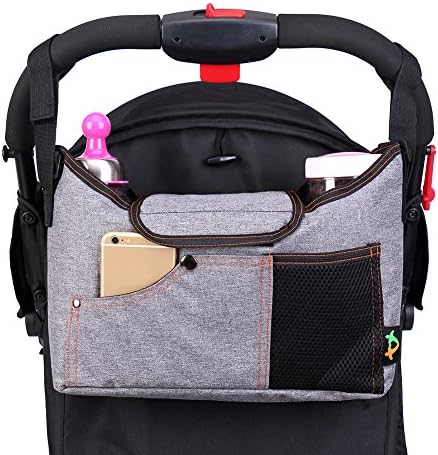 DYSONGO Multifunction Baby Stroller Organizer Large Capacity Pram Hanging Storage Bag Universal Stroller Accessories (Gray)