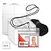 MIFFLIN Lanyard with Horizontal ID Name Badge Holder + Paper Inserts 3-Piece Kit (Black, Clear 4x3 Inch Card Holder, 100 Pack)