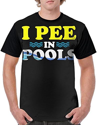 XiaMuXiaGua I Pee in Pools Black Elegant T Shirt Shirt for Boy XL Short Sleeve XL