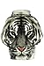 LEISUP Unisex Simulation Printed Galaxy Pocket Drawstring Hooded Sweatshirt White Tiger L