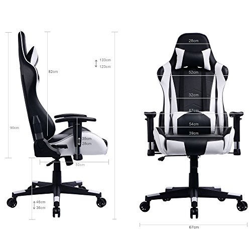 PRISP-Sedia-Gaming-Schienale-Reclinabile-Poltrona-da-Ufficio-Gamer-Racing-Sedile