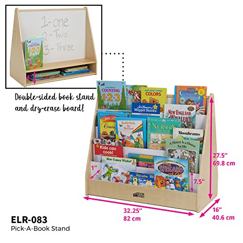 image for ECR4Kids Birch Pic-A-Book Display Stand with Dry Erase White Board and