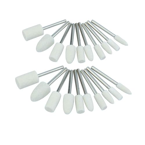 Luo ke 20 Pieces Compressed Wool Polishing Wheels Wool Felt Grinding ...