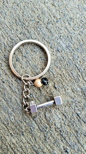 3D Barbell Key Chain // Gym Keychain // Dumbell Keychain // Fitness Keychain // Crossfit Keychain / Fit Girl Gift / Gym Gift / Fitness Gift / Father's Day Gift