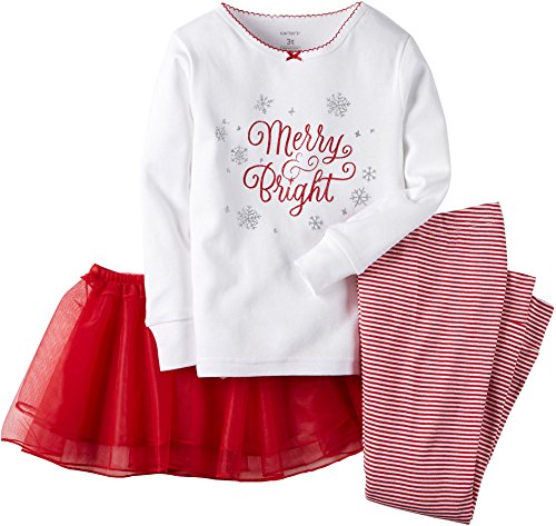 Carter's Baby Girls' Christmas 2-piece Cotton Pjs with Tutu