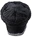 MIEDEON Men's Winter Knitting Skull Cap Wool Warm Slouchy Beanie Hat,Black,One Size