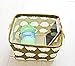 PUTING 4 Pcs Foldable Storage Basket Bins, Canvas Storage Basket with Handle Cotton Linen Blend, Storage Bins Basket for Makeup, Snack, Magazine, Baby Toys