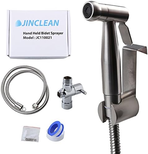 JINCLEAN New Generation Hand Held Bidet Sprayer, Premium Stainless Steel Diaper Sprayer Complete Bidet Set for Toilet, Hand Bidet Sprayer for MAKE YOUR HYGIENE GREAT AGAIN