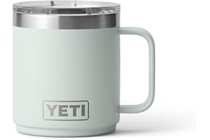 YETI Rambler 10 oz Ceramic Lined Stackable Mug, Vacuum Insulated, Stainless Steel with MagSlider Lid, Ridgeline