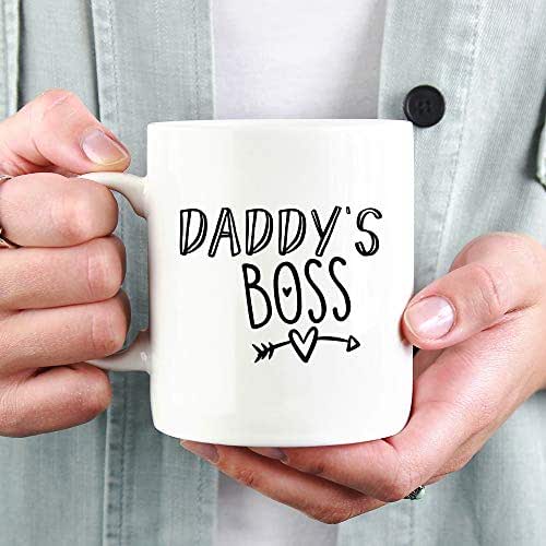 Amazon.com: Daddy's Boss Mug, Toddler Girl Mug, Father's ...