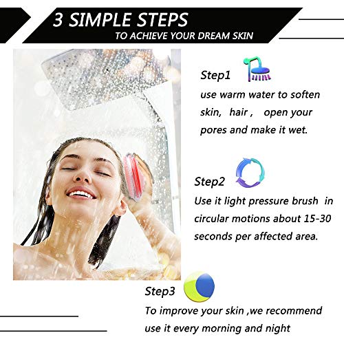 Exfoliating Brush, Body Brush, Eliminate Shaving Irritation for Face