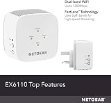 NETGEAR EX6110 WiFi Extender Booster Dual Band Internet Router Range UK Plug view 3