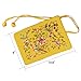SuoSuo Jewelry Roll,Travel Jewelry Roll Bag,Silk Embroidery Brocade Jewelry Organizer Case with Tie Close,Gold