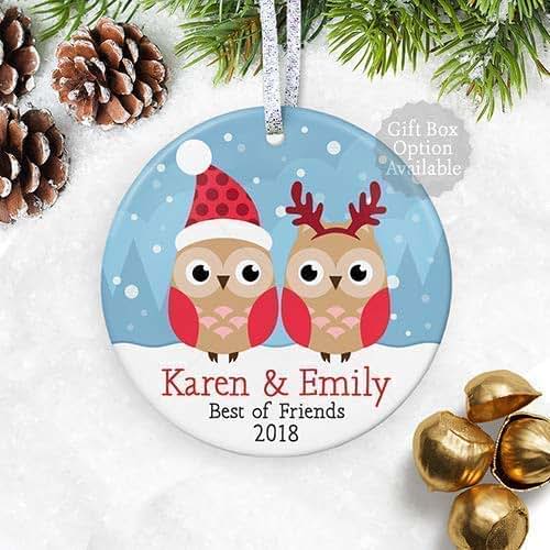 Amazon.com Personalized Christmas Ornament for Best Friends 2019
