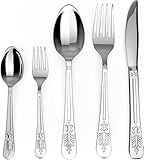 Flatware Set - Sterling Quality - Royal Cutlery - Multipurpose Use for Home, Kitchen or Restaurant (20 Pc Flatware Set) - by Utopia Kitchen ()