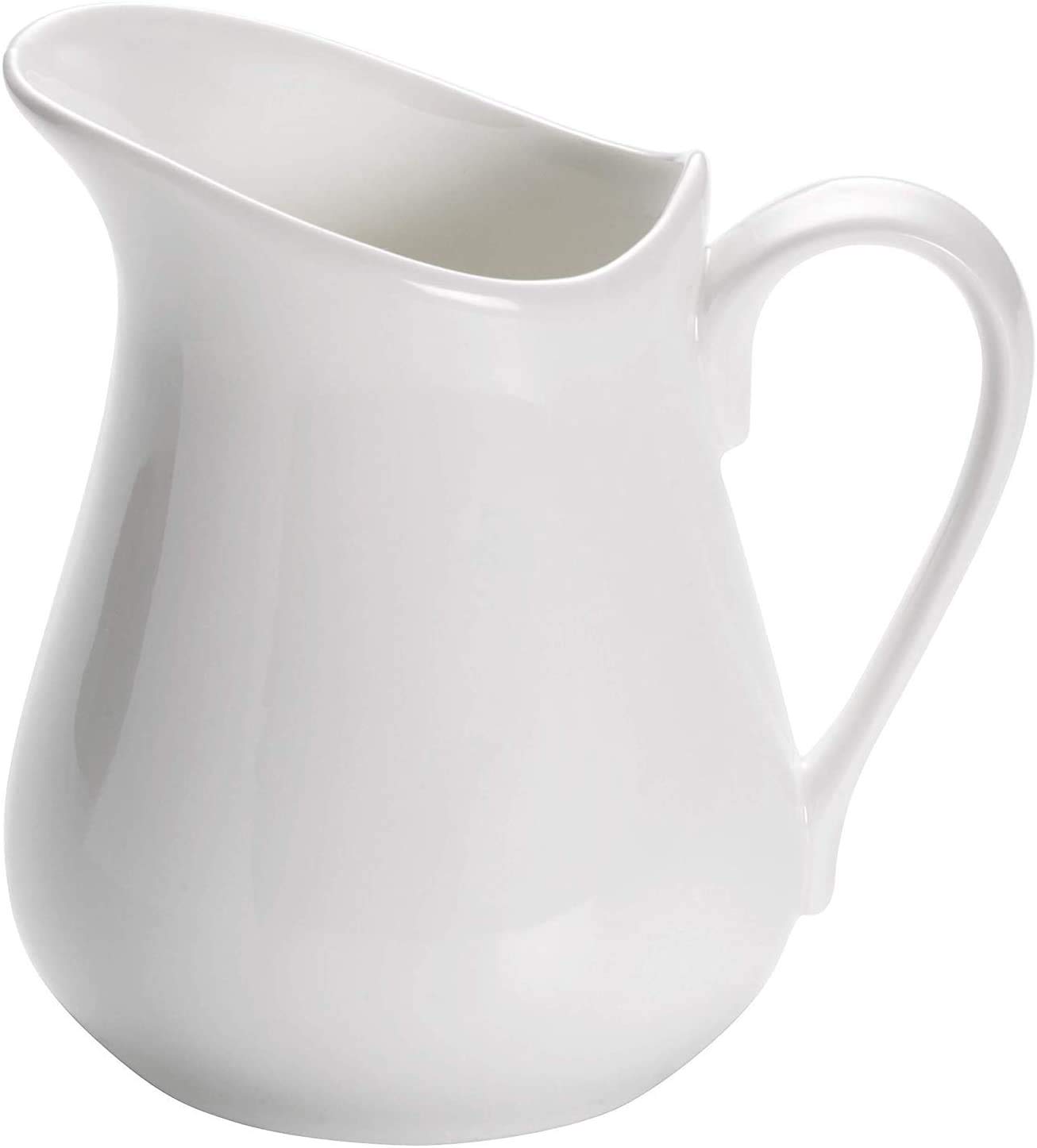 Glow Traditional Gravy Jug – Elegant White 500ml Ceramic Serving Jug for Cream Custard Sauces – Perfect for Dining Table Restaurant Café Christmas Wedding Roast Dinners – Dishwasher Microwave Safe