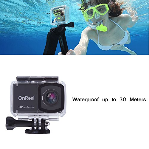 OnReal 4K Action Camera 16MP Photo Resolution 2 45 Touch Screen 