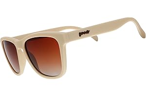 goodr Toasted Marshmallow Magic, Polarized Sunglasses for Men & Women, Medium Sized (OG), Light Brown Frames wtih Orange-Gold