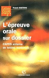 L' épreuve orale sur dossier