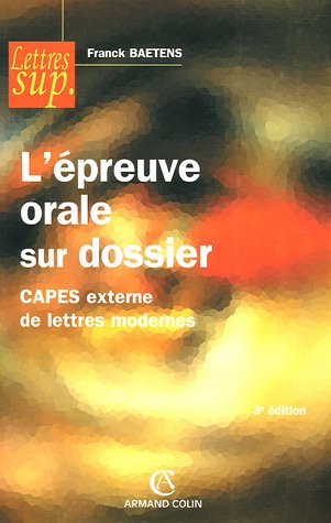 L' épreuve orale sur dossier