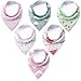 Baby Bandana Drool Bibs - Cute Kids Design for Girls, 100% Organic Cotton for Drooling and Teething, Perfect Baby Registry Gift for Infant and Newborn by KiddyByte