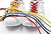 COOL LACE Half Round Athletic Shoelaces Oval Shoe Laces for Sneakers 5 Pairs Pack 3 Different Size (51.2“)