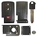 REMOTE STORE New 3 Button Replacement Remote Case, Insert Key & New Duracell Battery