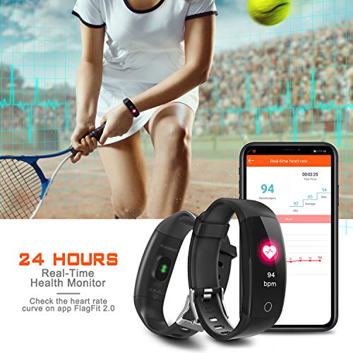 ELEGIANT 2019 Version Newest Color Screen Fitness Tracker HR, IP67 Waterproof Activity Trackers Watch with Heart Rate and Sleep Monitor, Smart Band Calorie Counter, GPS Pedometer for Men Women - Thumbnail 2