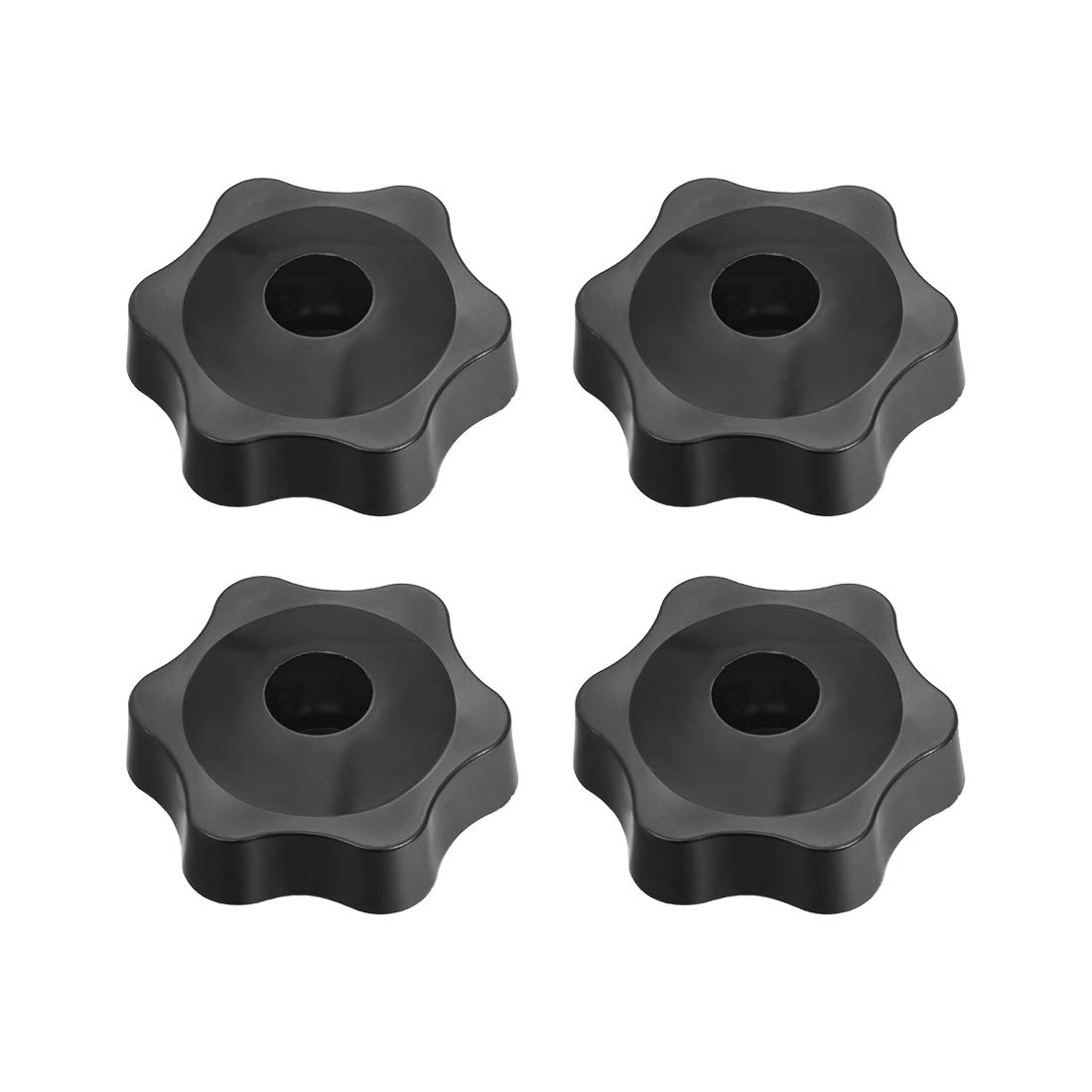 uxcell Clamping Handle Screw Knobs Handle M6 Threaded Through Hole Star-Shape 4pcs
