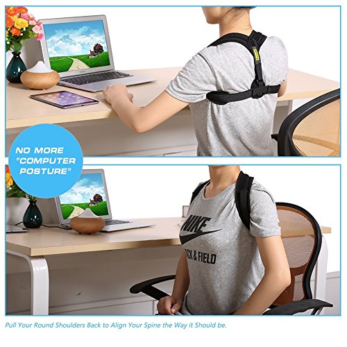 Yosoo Back Posture Corrector Adjustable Clavicle Brace Comfortable