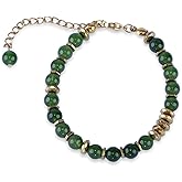 Sol N Touch Moments N Touch Series - Natural Gemstone Necklaces and Bracelets for Women - Round Bead-Cut Smooth Cute Necklaces Gifts for Women & Teens - Steel Jewelry Wire Cable