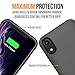 Alpatronix iPhone XR Battery Case, 5000mAh Slim Portable Protective Extended Charger Cover with Qi Wireless Charging Compatible with iPhone XR (6.1 inch) BXXr - (Black)