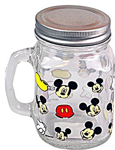 Disney Mickey Mouse Canning Glass Mason Jar with Handle