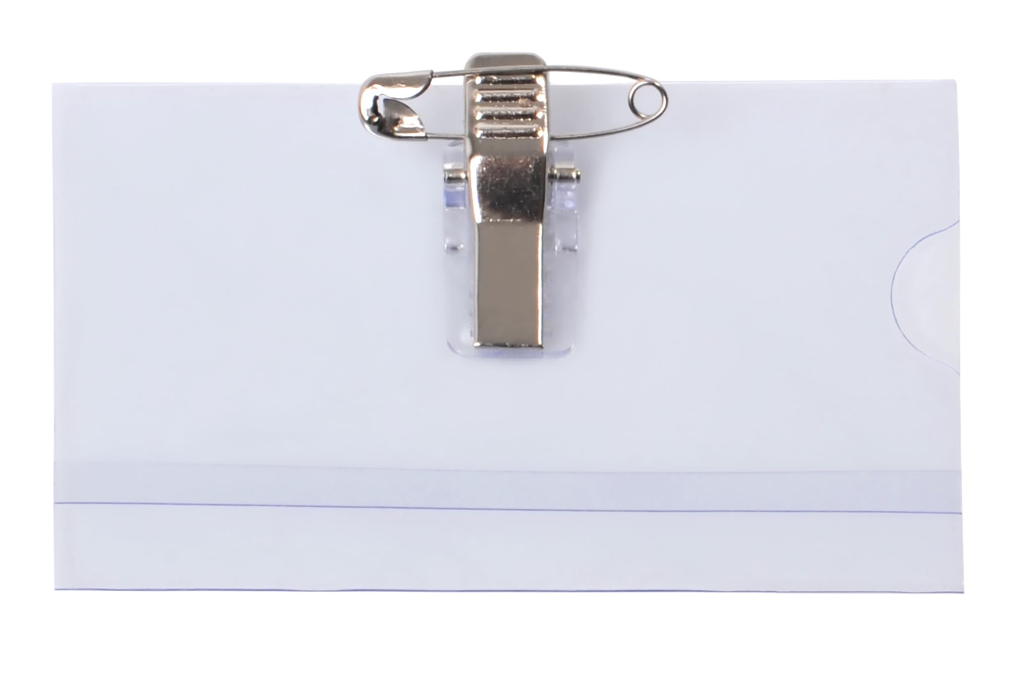 PAVO Premium 55 x 86 mm Combi Clip Visitor Name Badge (Pack of 50)