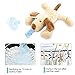 Zooawa Baby Pacifier, Dog Pacifier Holder with Detachable Plush Stuffed Animal Toy for Infant Boys Girls 3-18 Months