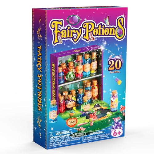 Retro Fairy Potions Kits for Kids, Mix 20 Magic Potions with Energy Crystal, Craft Toy Creative Gift