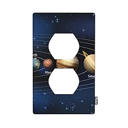 Pznen Planet Outer Space Duplex Wall Plate Solar